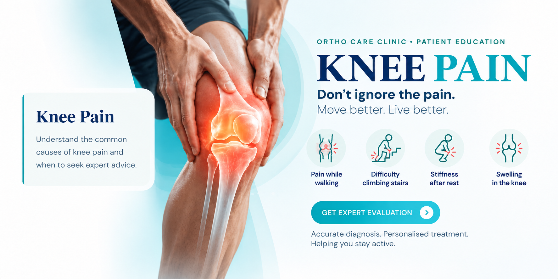 Knee pain patient education infographic