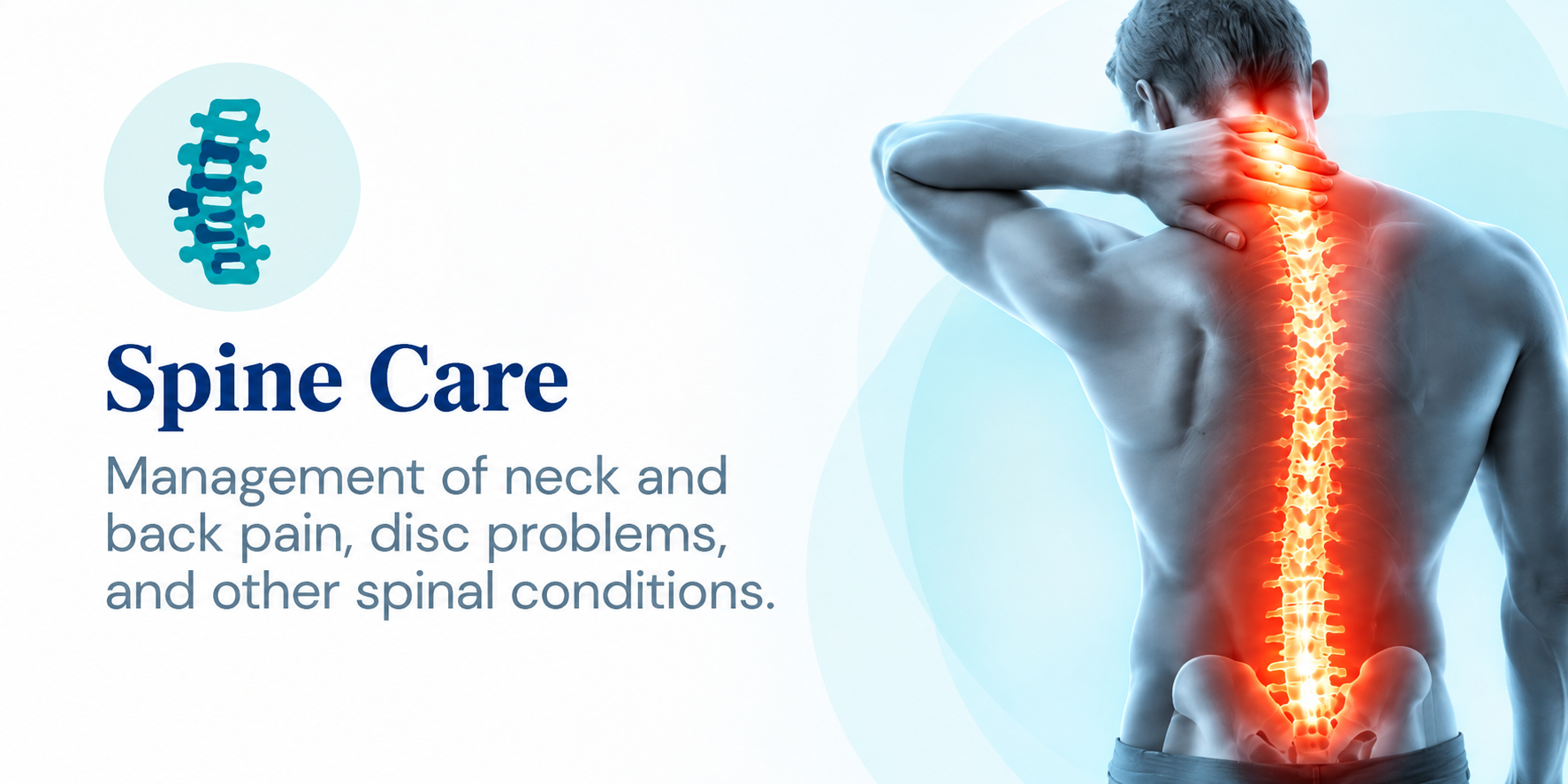 Spine care: assessment and treatment of back pain, neck pain, sciatica and disc problems